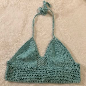 BLUE KNIT TOP